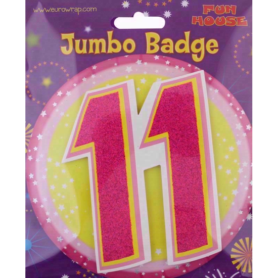 Picture of EUROWRAP GIANT BIRTHDAY BADGE GIRL 11