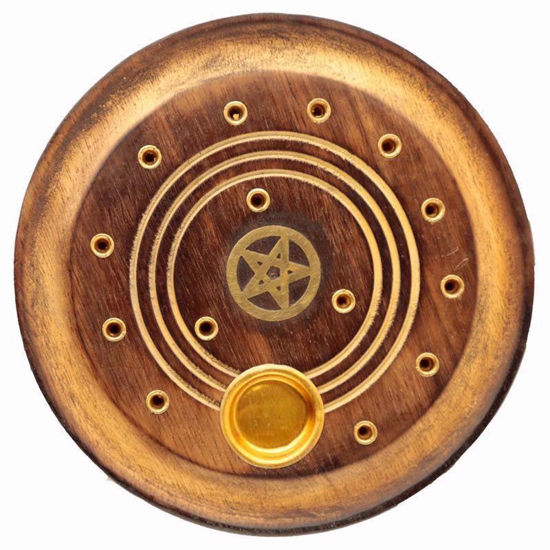 Picture of INCENSE ASHCATCHER ROUND PENTAGRAM 0