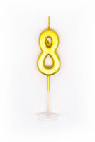 Picture of CANDLE NUMBER 8 GOLD