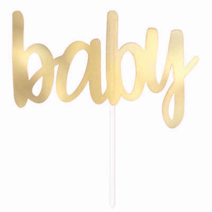 Picture of CAKE TOPPER BABY GOLD