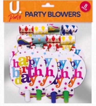 Picture of HAPPY BIRTHDAY PARTY BLOWERS 6PK