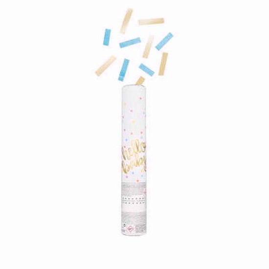 Picture of HELLO BABY CONFETTI CANNON BLUE