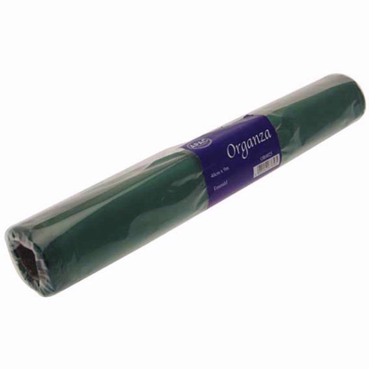Picture of APAC ORGANZA ROLL EMERALD GREEN 40CMX9