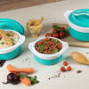 Picture of ZENITH INSULATED HOT POT SET 3PC AQUA/WHITE