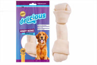 Picture of DELICIOUS RAWHIDE BONE KNOTTED WHITE