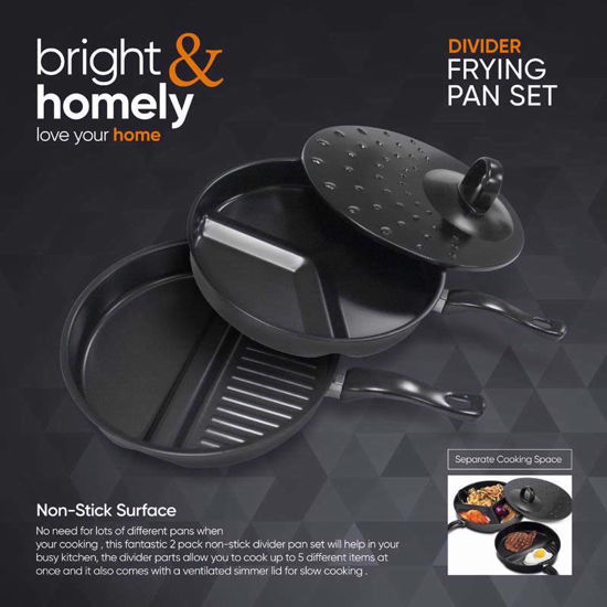 Picture of P/S NON STICK DIVIDER FRYING PANS 2PK BH055