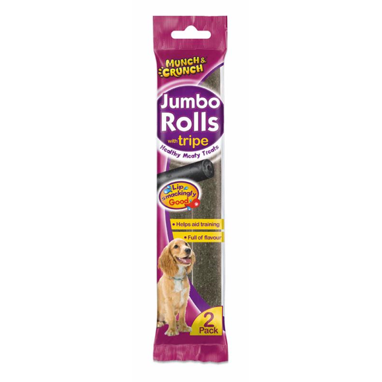 Picture of MUNCH CRUNCH JUMBO ROLL TRIPE 180G