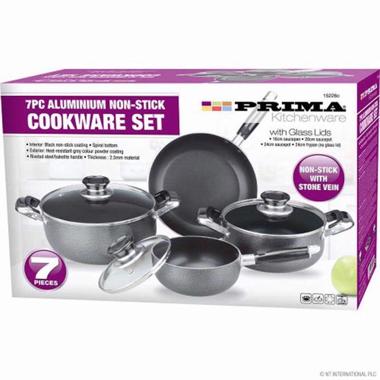 Picture of PRIMA COOKWARE SET GLASS LIDS 7PC