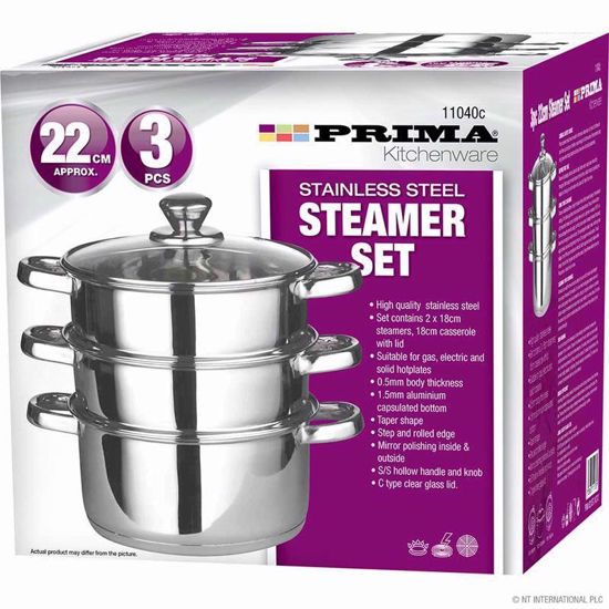 Picture of PRIMA STEAMER 3 TIER 22CM