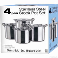 Picture of PRIMA STOCK POT SET 4PCE 11041