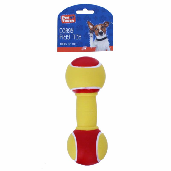 Picture of PET TOUCH TOY VINYL SQUEAKY DUMBELL