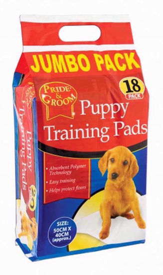 Picture of PRIDE & GROOM PUPPY TRAINING PADS 18PK