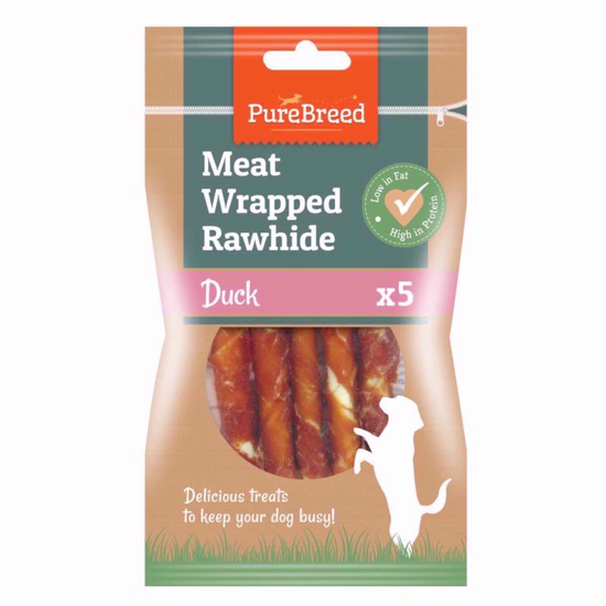 Picture of PURE BREED MEAT WRAPPED RAWHIDE DUCK