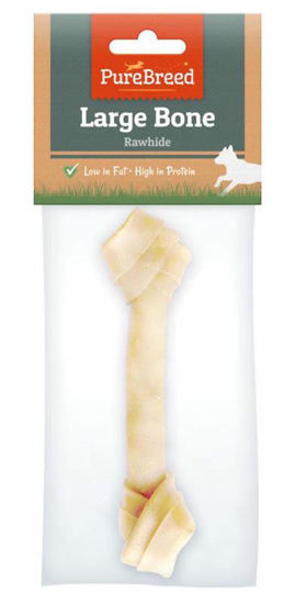 Picture of PURE BREED RAWHIDE LARGE KNOT BONE