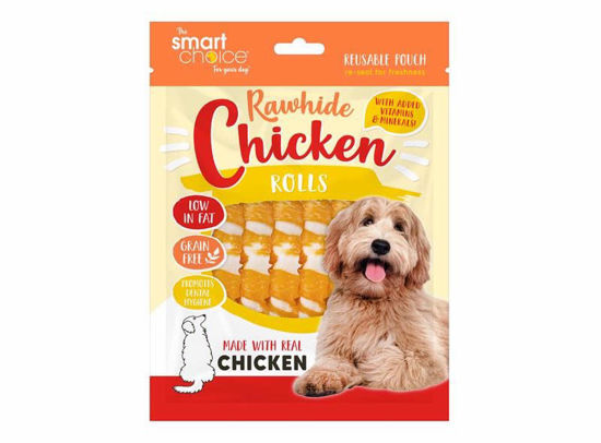 Picture of SMART CHOICE 8 RAWHIDE/CHICKEN ROLL TREAT