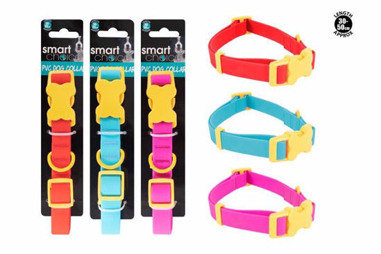 Picture of SMART CHOICE BRIGHT PVC DOG COLLAR 2X30-50CM