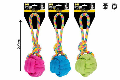 Picture of SMART CHOICE RAINBOW ROPE FABRIC BALL DOG TOY