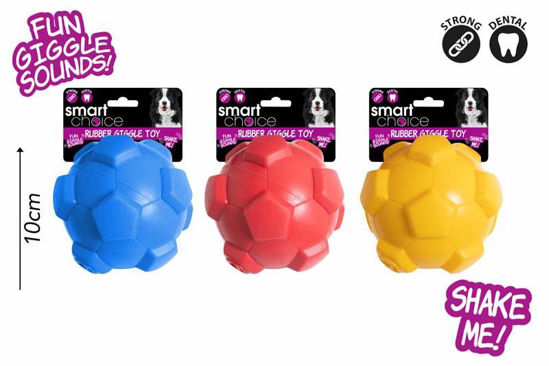 Picture of SMART CHOICE RUBBER GIGGLE BALLL DOG TOY