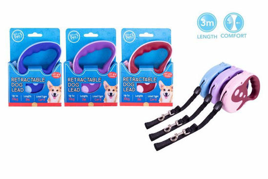 Picture of WORLD OF PETS RETRACTABLE DOG LEAD 3M CORD