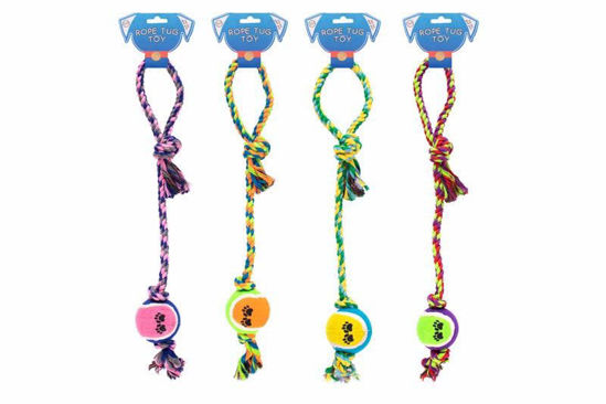 Picture of WORLD OF PETS TOY BALL ROPE KNOT TUG
