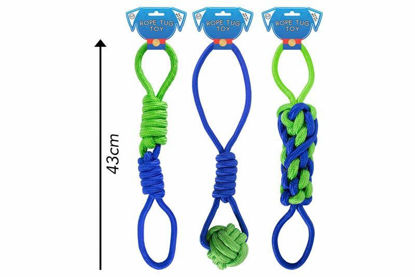 Picture of WORLD OF PETS TOY ROPE TUG BLUE & GREEN