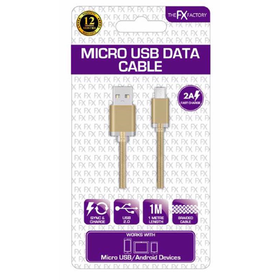 Picture of FX MICRO USB DATA CABLE SILVER