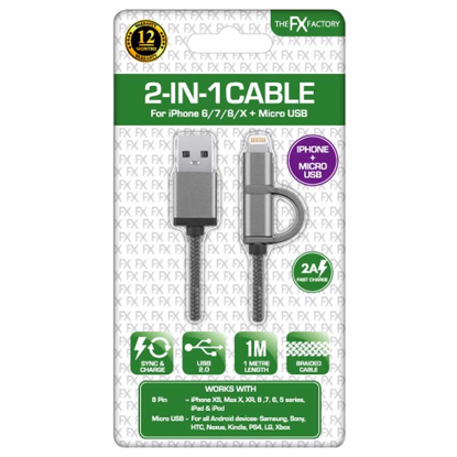 Picture of FX POWABUD USB 2 IN 1 GRAY
