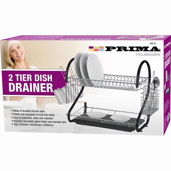 Picture of PRIMA 2 TIER DISH DRAINER - BLACK