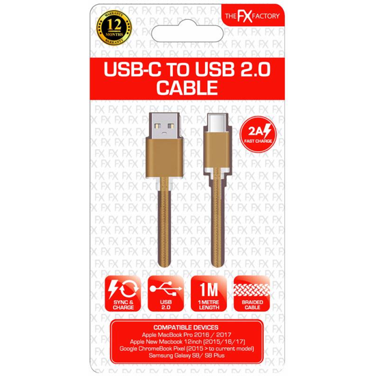 Picture of FX POWABUD USB DATA CABLE TYPE C BLACK