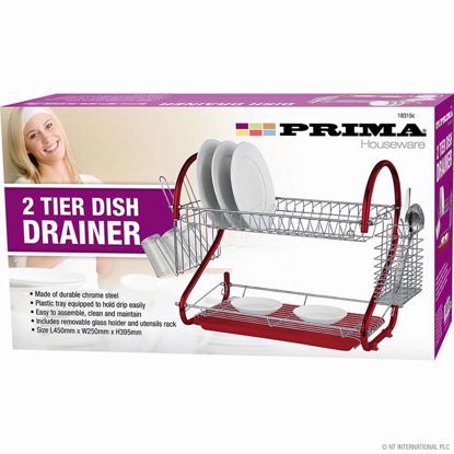 Picture of PRIMA 2 TIER DISH DRAINER - RED