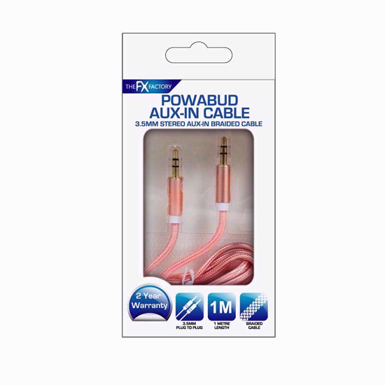 Picture of FX POWABUD AUX CABLE ROSE GOLD