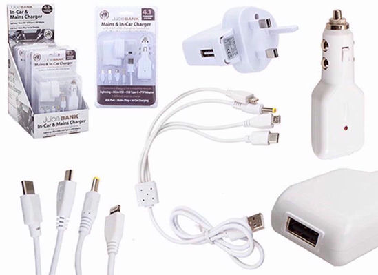 Picture of JUICE 4 IN 1 CAR CHARGER SET