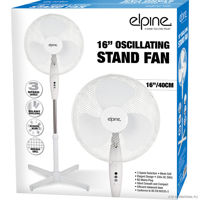 16" Pedestal Stand Fan Cross Leg - White