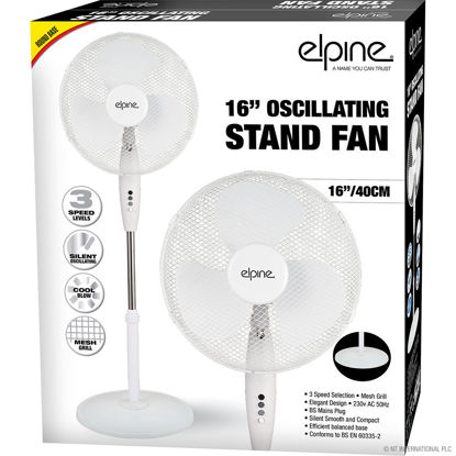 16" Pedestal Stand Fan Round Base - White
