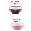 Picture of HOBBY BOWL SET OF 2 GREAT FOR CEREAL, SALAD, BREAKFAST - PINK